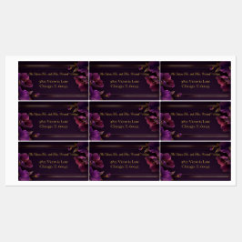 Grote Lichtgevende Viooltjes Paarse Retouradres Labels