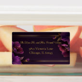 Grote Lichtgevende Viooltjes Paarse Retouradres Labels (Aangebracht)