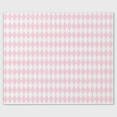 Grote lichtroze en witte harlequin cadeaupapier (Vlak)