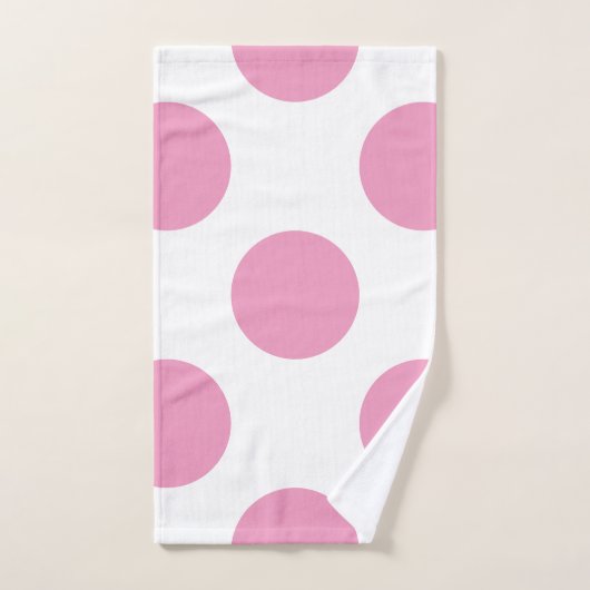 Grote lichtroze pooldots bad handdoek (Handdoek)