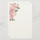 Grote lichtroze Rozen als decoratie Briefpapier (Voorkant / Achterkant)