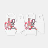 Grote liefde doodle stijl bedankdoosjes (Uitgevouwen)