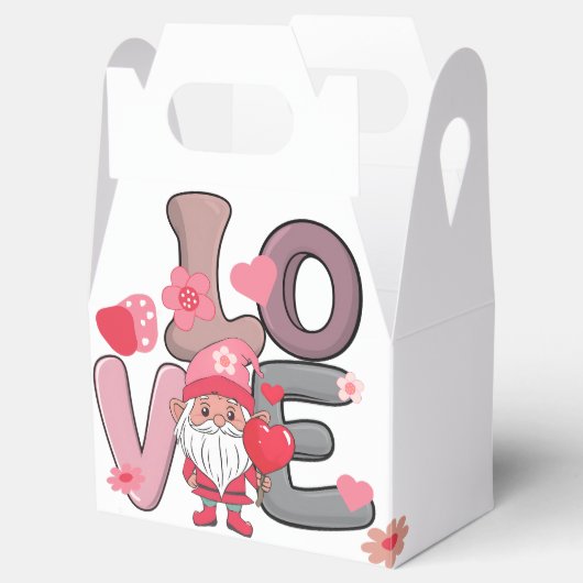 Grote liefde doodle stijl bedankdoosjes (Geopend)