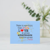 Grote Liefde & Grote Risico's Briefkaart (Staand voorkant)