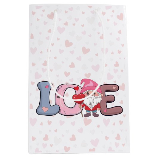Grote Liefde Valentijnsdag cadeau Tas Medium Cadeauzakje (Voorkant)