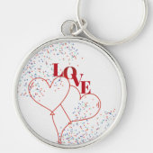 Grote Liefdes Hart Ballonnen Sleutelhanger (Voorkant)