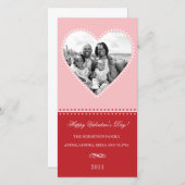 Grote liefhebbende foto-kaart feestdagenkaart (Voorkant / Achterkant)