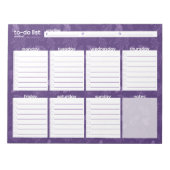 Grote lijst van wekelijkse taken - Leaf Design Notitieblok (Voorkant)