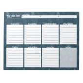 Grote lijst van wekelijkse taken - Leaf Design Notitieblok (Voorkant)