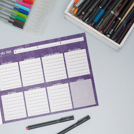 Grote lijst van wekelijkse taken - Leaf Design Notitieblok