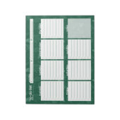 Grote lijst van wekelijkse taken - Leaf Design Notitieblok (Linkerzijde)