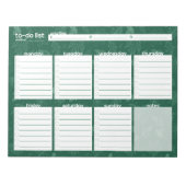 Grote lijst van wekelijkse taken - Leaf Design Notitieblok (Voorkant)