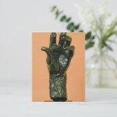 Grote linkerhand (brons) briefkaart (Staand voorkant)