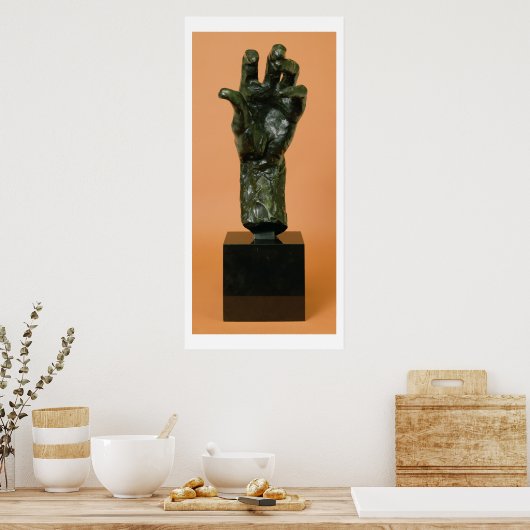 Grote linkerhand (brons) poster (Keuken)