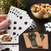 Grote linkerhand (brons) speelkaarten (Insitu)