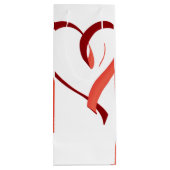 Grote lint hart wijnfles cadeautas (Achterkant)