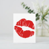 Grote lippen kussen grote lippen briefkaart (Staand voorkant)