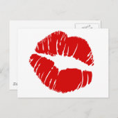 Grote lippen kussen grote lippen briefkaart (Voorkant / Achterkant)