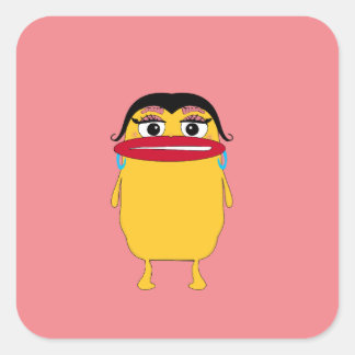 Grote lippen Lady Sticker