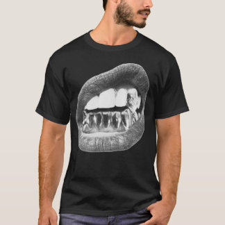 Grote Lippen Y2k Mond T Shirt - Grillz Witte T Shi