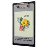 Grote Logo Bedrijf Merk Grijs Klembord (Links)