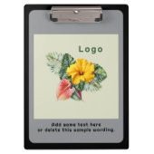 Grote Logo Bedrijf Merk Grijs Klembord (Voorkant)