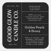 Grote Logo Kaars Pot Product Label Stickers (Voorkant)