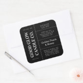Grote Logo Kaars Pot Product Label Stickers (Envelop)