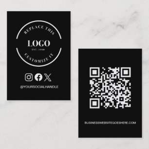 Grote Logo Website Sociale Pictogrammen Aangepast Visitekaartje