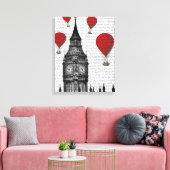 Grote luchtballonnen van Ben en Red Hot Air Canvas Afdruk (Insitu (Woonkamer))