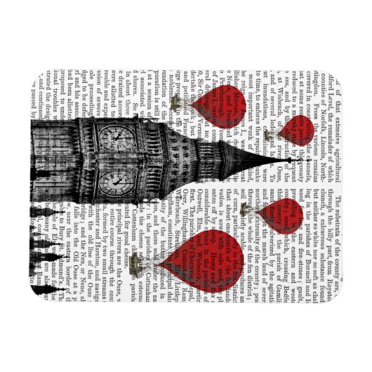 Grote luchtballonnen van Ben en Red Hot Air Magneet (Horizontaal)