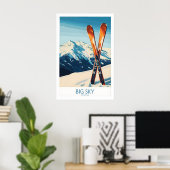 Grote luchtposter Montana 1 Poster (Thuiskantoor)