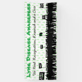 Grote Lyme-ziektebewustzijnsprotestbordbanner Spandoek (Verticaal)