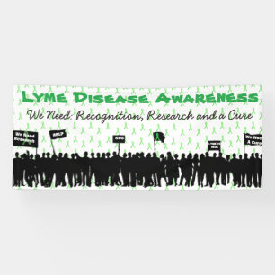 Grote Lyme-ziektebewustzijnsprotestbordbanner Spandoek