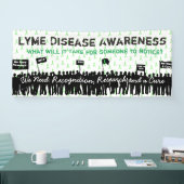 Grote Lyme-ziektebewustzijnsprotestbordbanner Spandoek (Beurs)