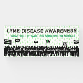 Grote Lyme-ziektebewustzijnsprotestbordbanner Spandoek