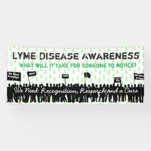 Grote Lyme-ziektebewustzijnsprotestbordbanner Spandoek