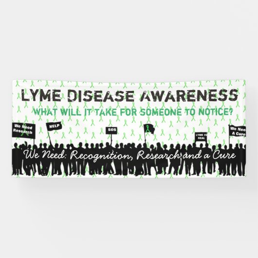 Grote Lyme-ziektebewustzijnsprotestbordbanner Spandoek (Horizontaal)