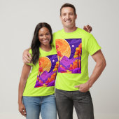 Grote Maan & Cartoon Trees Art T-shirt (Unisex)