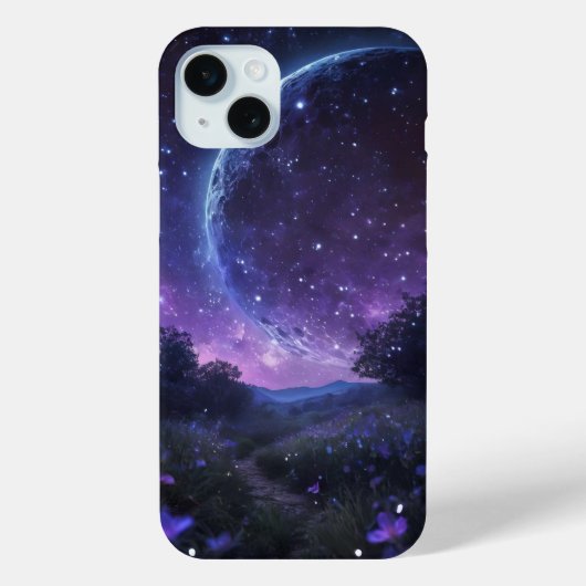 Grote maan 🌕 Nacht Magische Sterrenster Case-Mate iPhone Case (Achterkant)