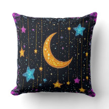 Grote maansikkel en talrijke sterren