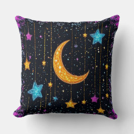 Grote maansikkel en talrijke sterren kussen