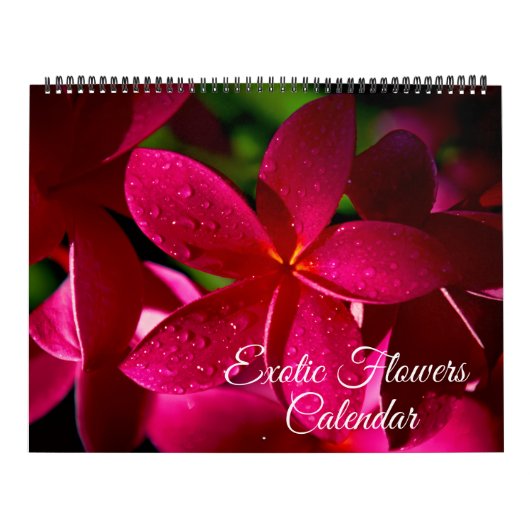 Grote Maat Exotische Bloemen Kalender (Hoes)