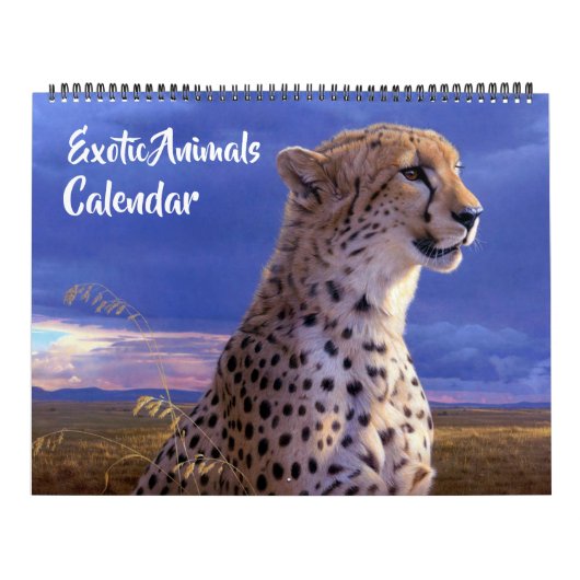 Grote Maat Exotische Dieren Kalender (Hoes)