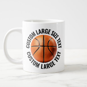 Grote Maat Gepersonaliseerde Tekst Basketbal Op Ma Koffiekop