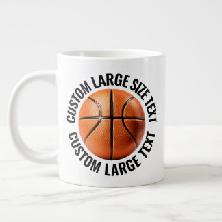 Grote Maat Gepersonaliseerde Tekst Basketbal Op Ma Koffiekop
