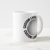 Grote Maat Gepersonaliseerde Tekst Golfbal Op Maat Koffiekop (Voorkant rechts)