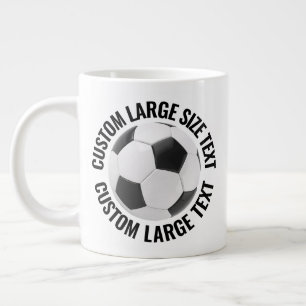 Grote Maat Gepersonaliseerde Tekst Voetbal Custom Koffiekop