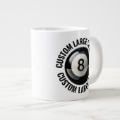 Grote Maat Gepersonaliseerde Tekst Zwembad 8 Bal A Koffiekop (Voorkant rechts)