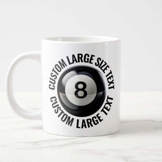 Grote Maat Gepersonaliseerde Tekst Zwembad 8 Bal A Koffiekop (Links)